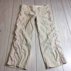 NIKE DRI-FIT Size S(4-6) Womens Gray Nylon  Cropped Track Pants